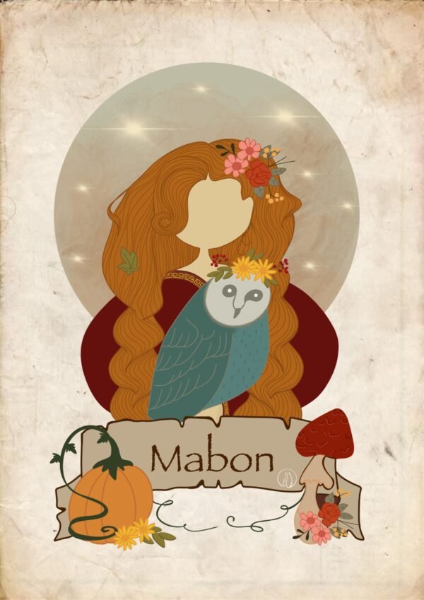Affiche Mabon – Équinoxe d’Automne et Gratitude des Récoltes