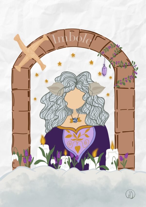imbolc Affiche Imbolc – Illustration fête païenne wiccane