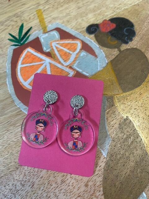 Boucles d’oreilles Lady Frida – Illustration Les Ladies Dodues