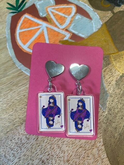 Boucles d’oreilles Lady Cœur – Illustration Les Ladies Dodues