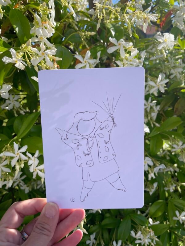 Lady Happy Carte à colorier personnalisée - Les Ladies Dodues