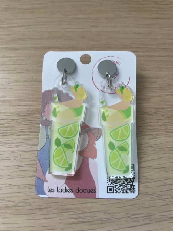 Boucles d'oreilles Lady Mojito | Bijou original - Les Ladies Dodues